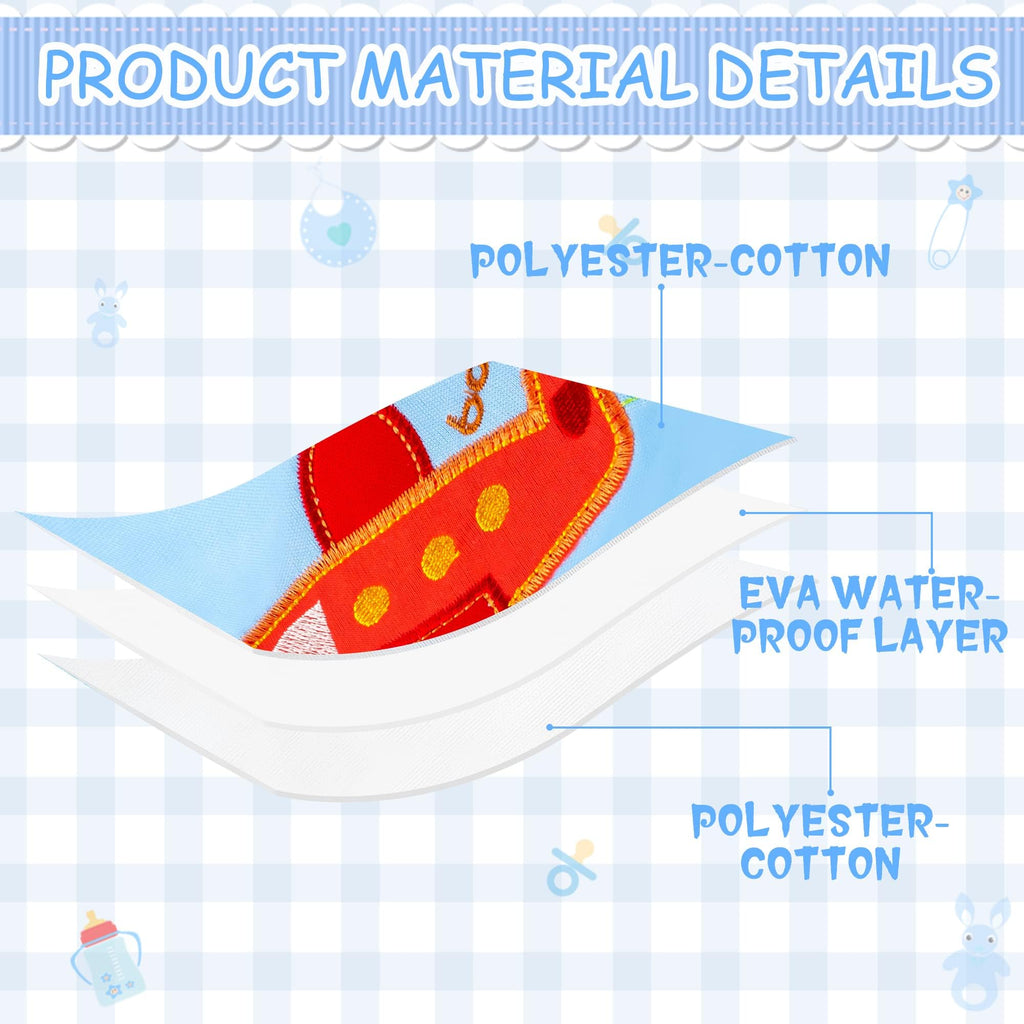 7Pcs Cotton Waterproof Baby Bibs for Drooling Teething Feeding Eating