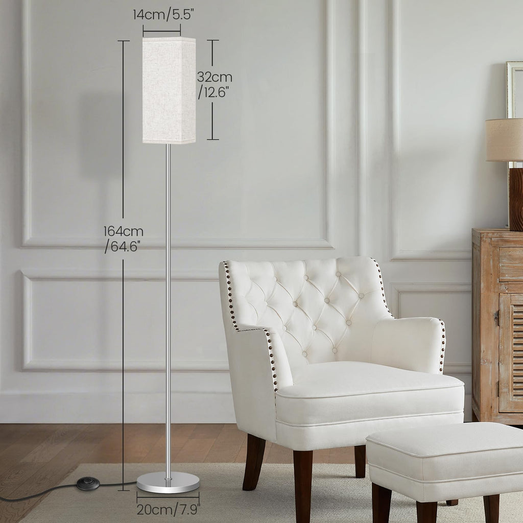 2Pack Floor Lamp, Pole with Foot Switch, Modern Standing Lamp Lamp, Minimalist Freestanding Lamp (Bulb Not Included)