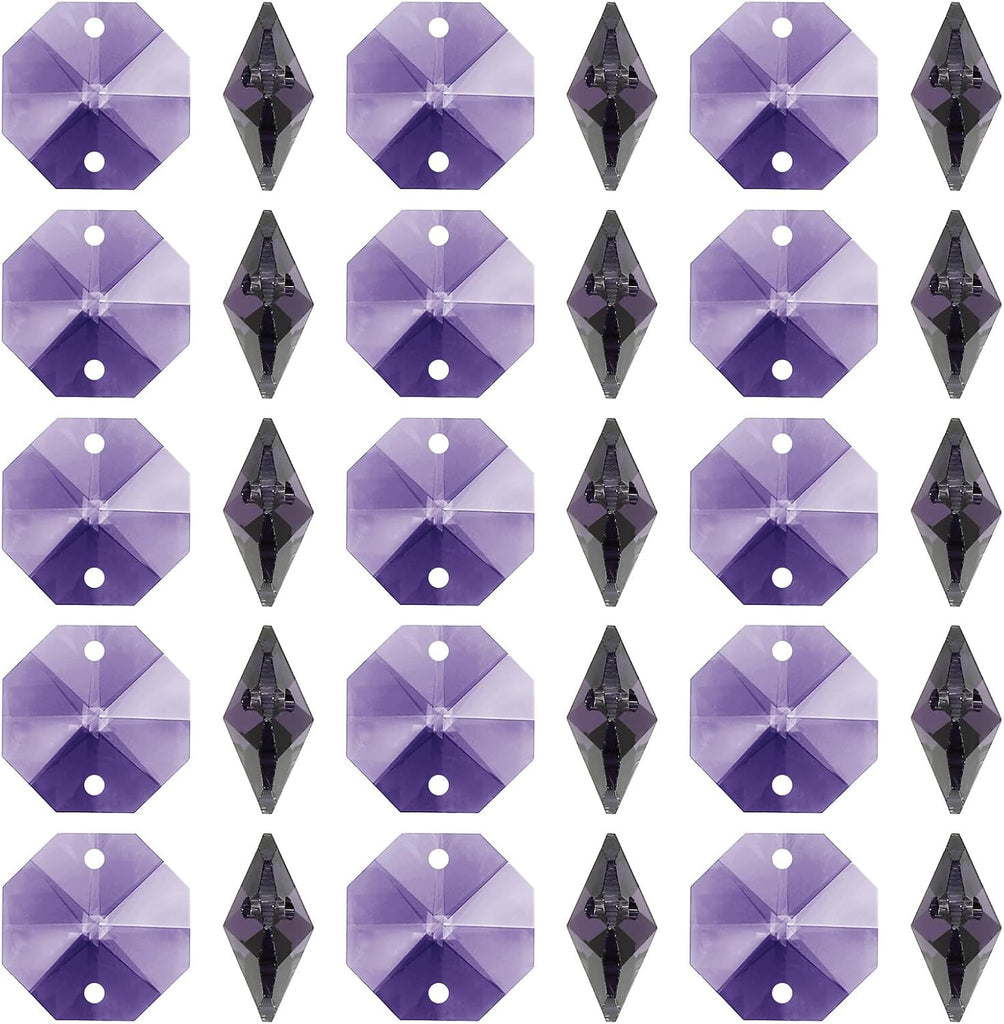 K9 Crystal Octagon Beads 2 Holes Pendants