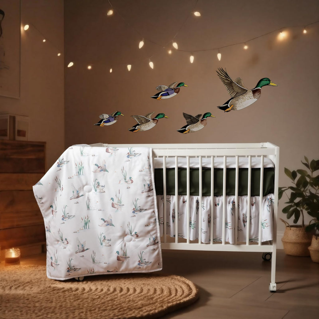 5 Pcs Mallard Duck Crib Bedding Set for Baby