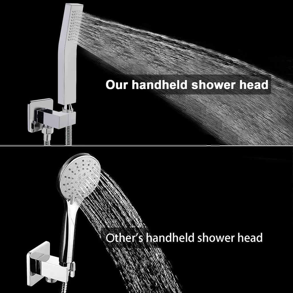 Hand Held Shower Head, Luxury High Pressure Shower Kit with Wall Connector and Hose Set, Showering System