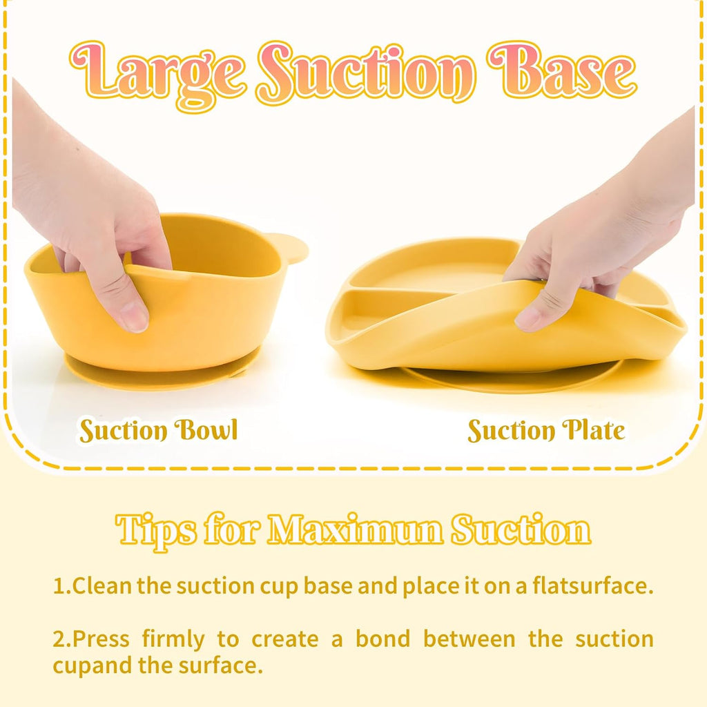 Feeding Set 6 Pcs, Baby Led Weaning Supplies, Baby Feeding Supplies Set BPA Free, Baby Essentials for Newborn Gift