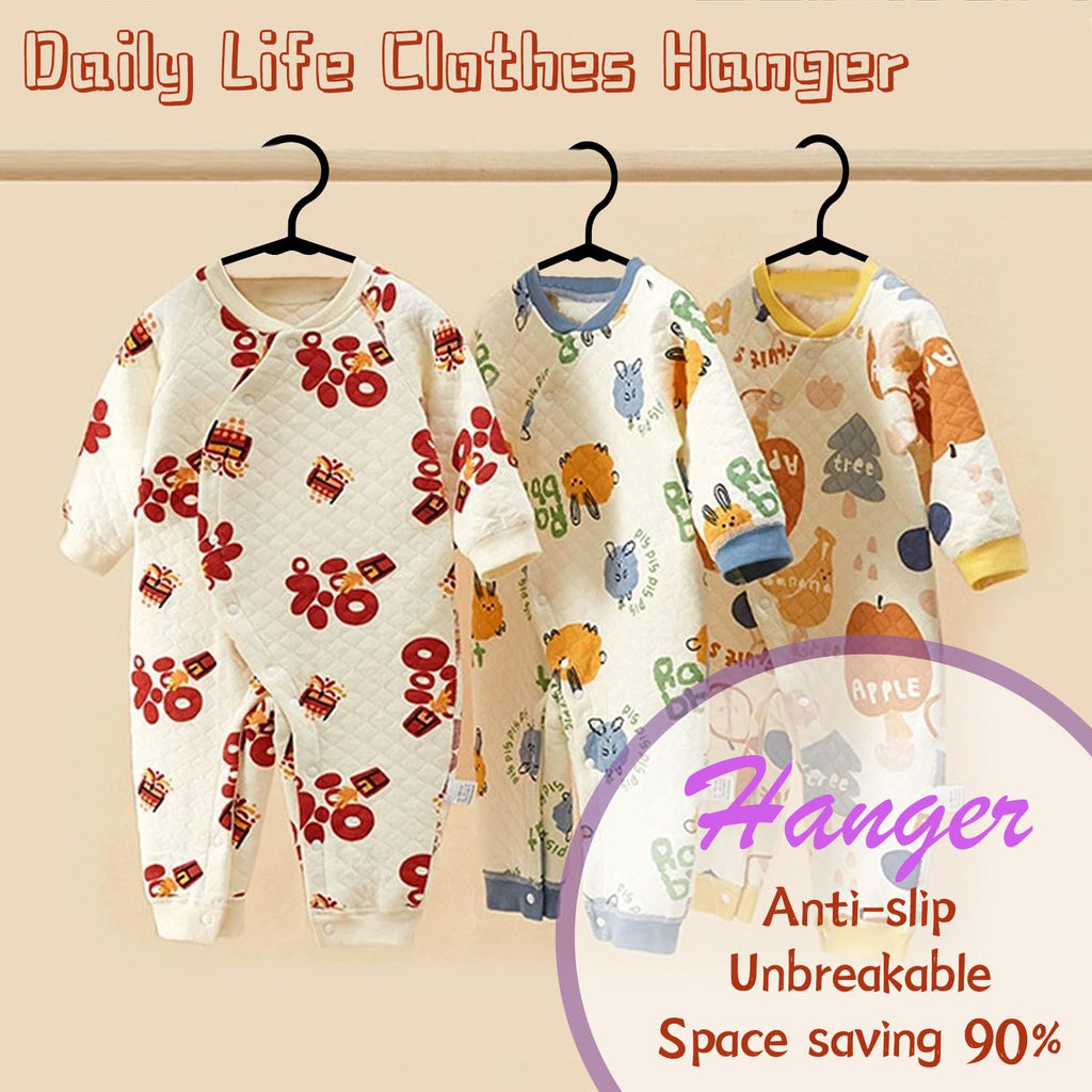 Baby Hangers for Closet 100 Pack Black Plastic Kids Children's Clothes Hangers Non-Slip (Black, 100)