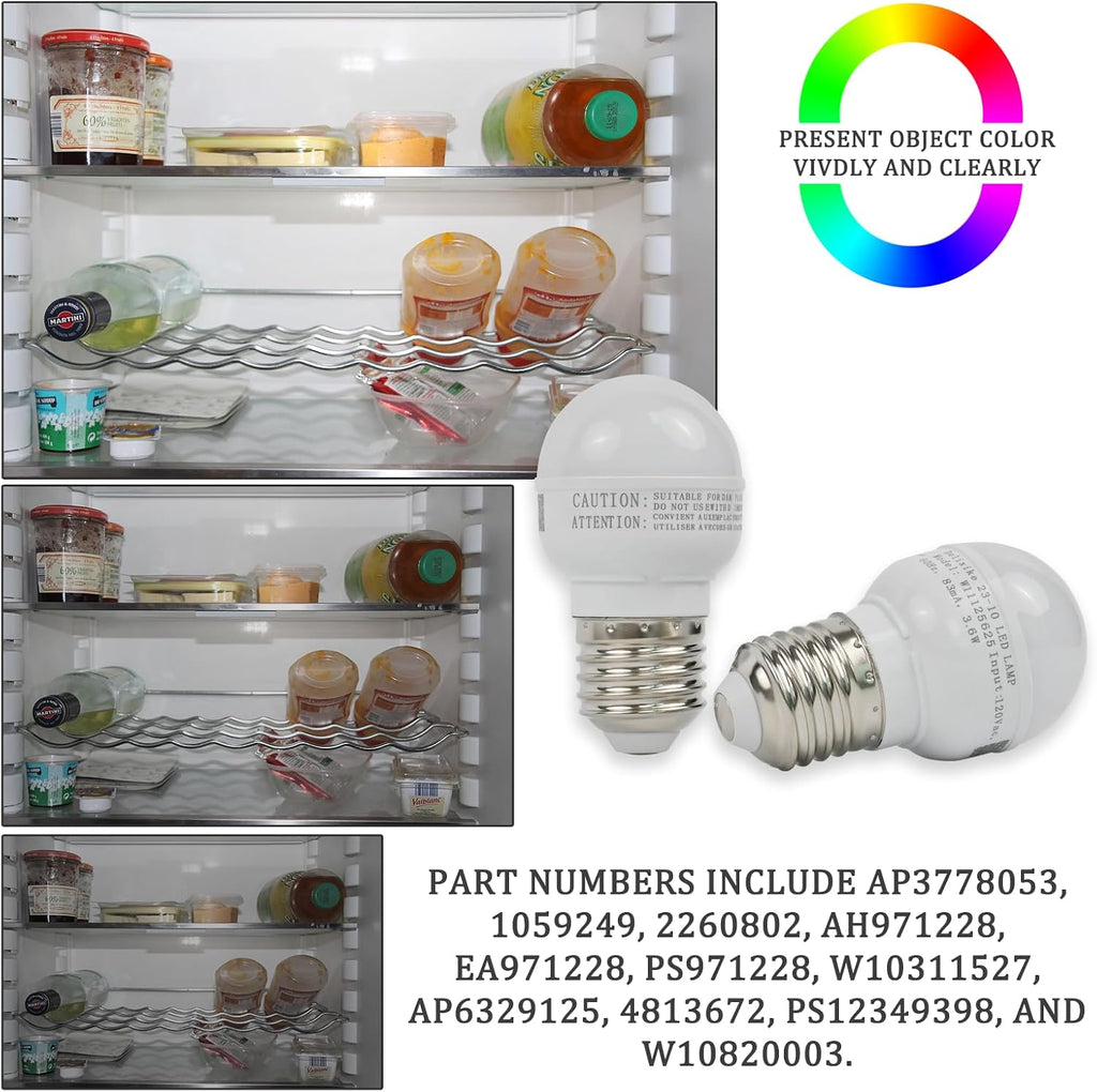 Applicable to Whirlpool Refrigerator Freezer LED Light Bulb W11125625 W10820003 W11216993 4396822 Replacement