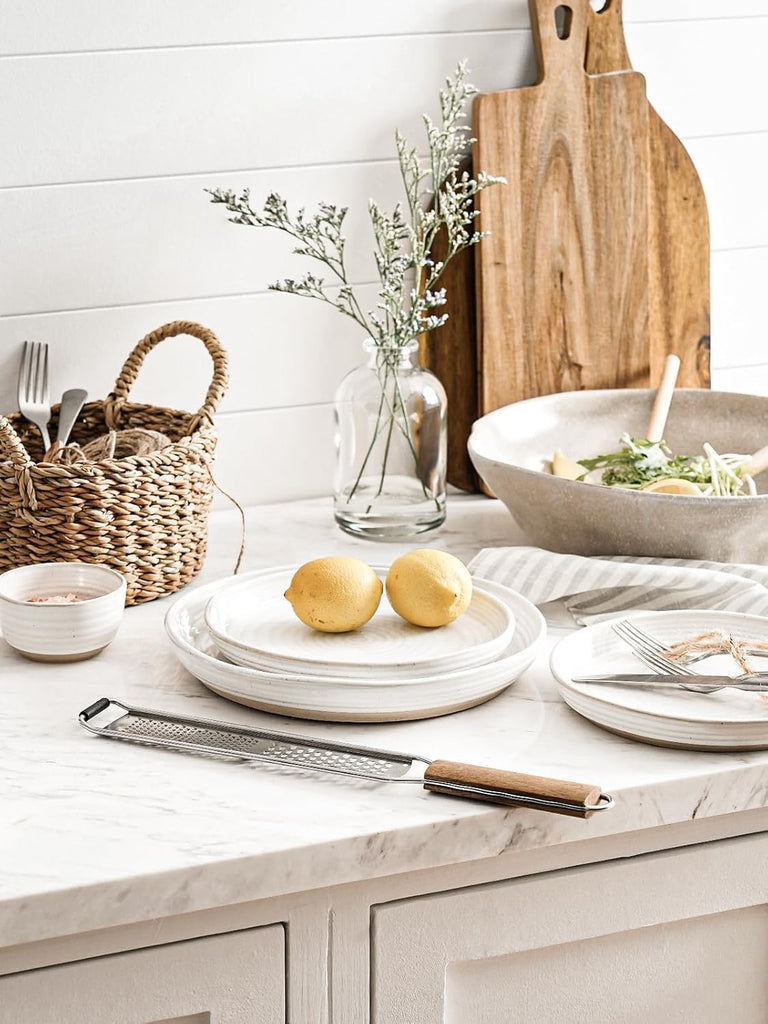 Ceramic Dinnerware Sets for 4, 12 Piece Plates and Bowls Sets, Chip Resistant Kitchen Dish Set, Microwave &