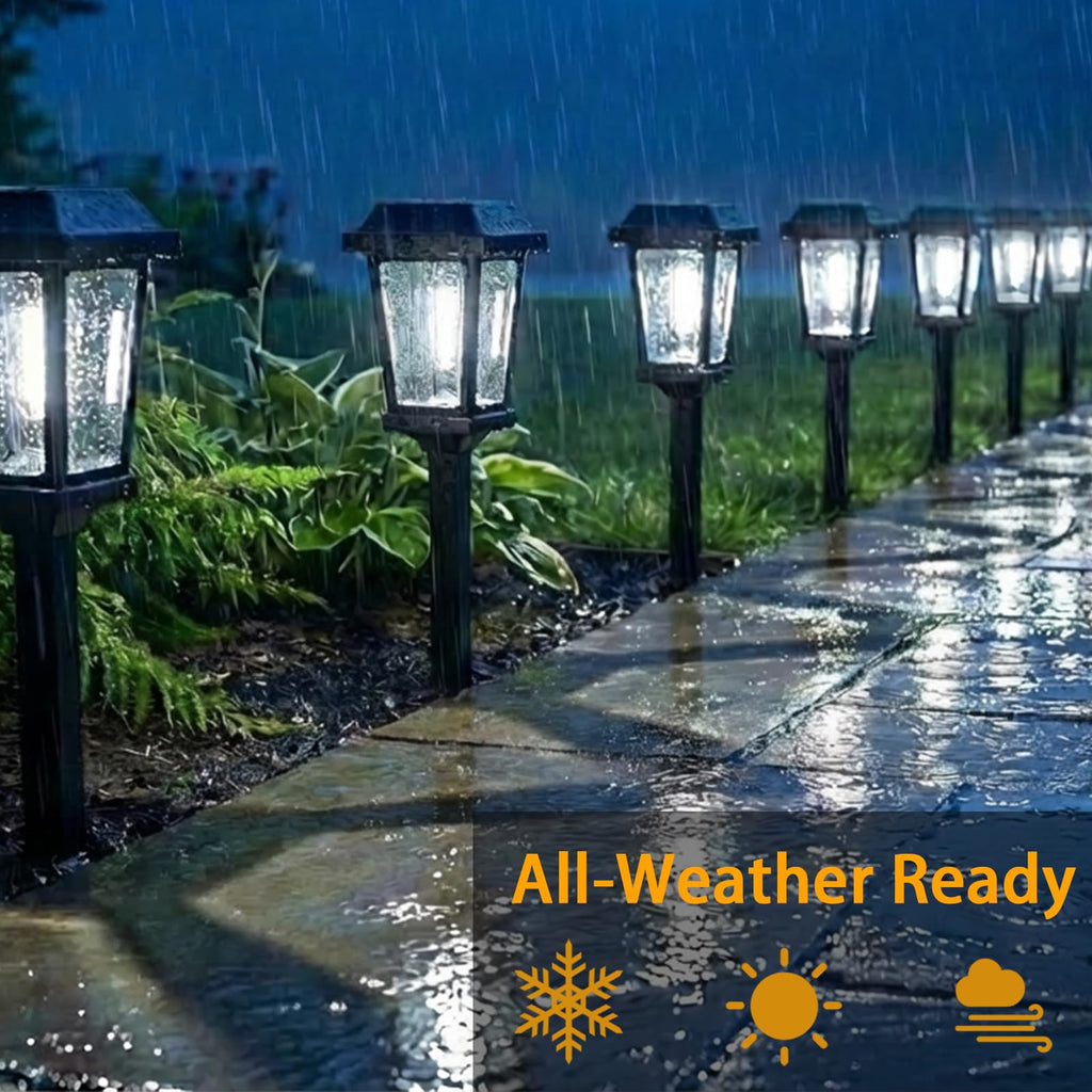 Solar Pathway Lights Outdoor Waterproof 10 Pack LED Garden Lights
