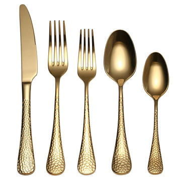 Quality Material Silverware Set with Squared Edge, 18/10 Stainless Steel Cutlery Set, 20 Piece Flatware Set, Service for