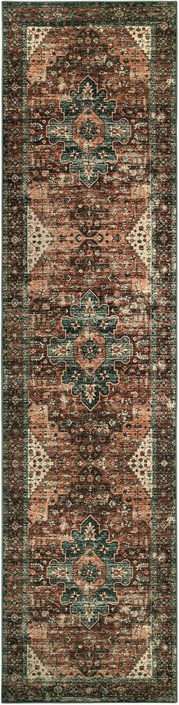 Ultra-Thin Washable Vintage Runner Rug - 2'6" x 10' Long Hallway Rug Carpet Runner, Boho Non Slip Stair Runner