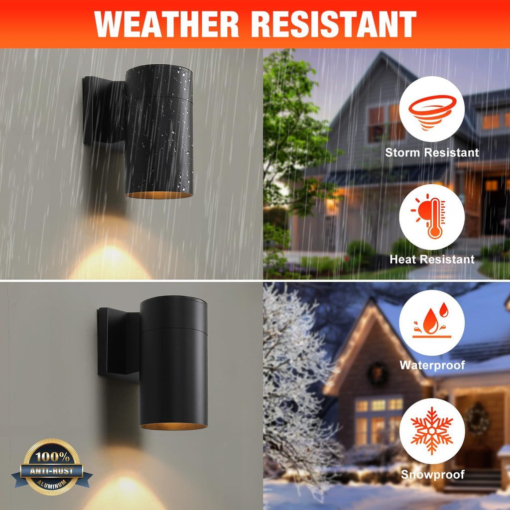 Modern Outdoor Wall Light - Aluminum Outdoor Porch Sconce, Garage, Doorway & Entryway - Stylish Waterproof Exterior
