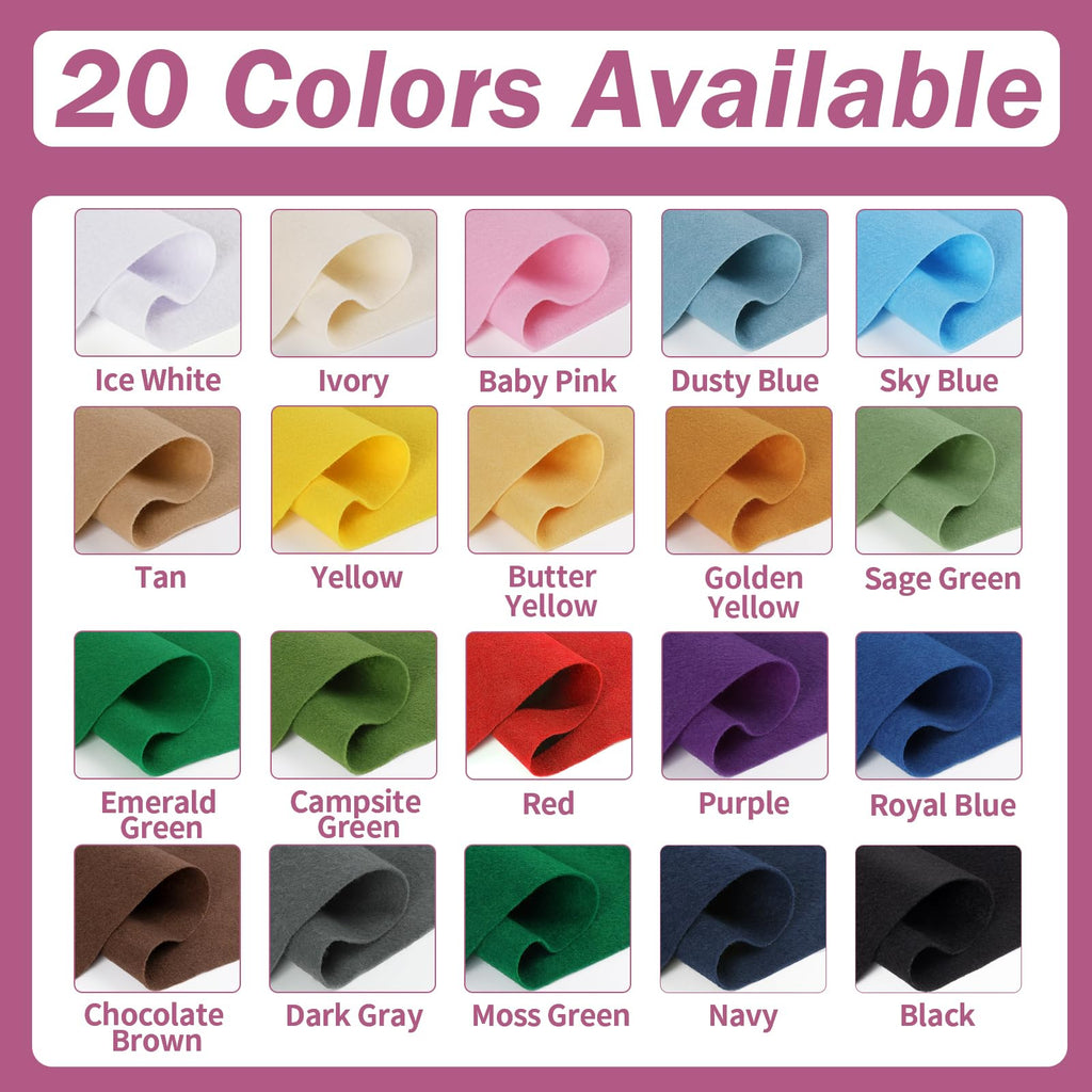 Baby Pink Fabric Sheet 36" X 36", 1.4mm Thick Large Soft Durable Flexible Craft Felt by The Yard, Nonwoven Fabric for