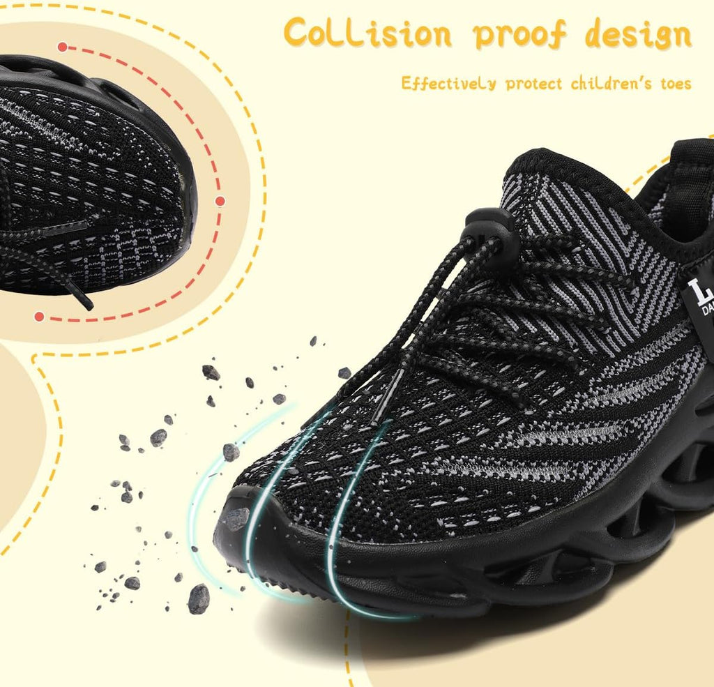 Boys Shoes Kids Running Tennis Lightweight Slip On Non Slip Sneakers
