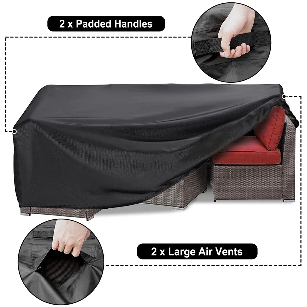 Patio Furniture Covers Waterproof, Outdoor Furniture Covers Rip-proof Furniture Set Table and Chairs, Windproof UV