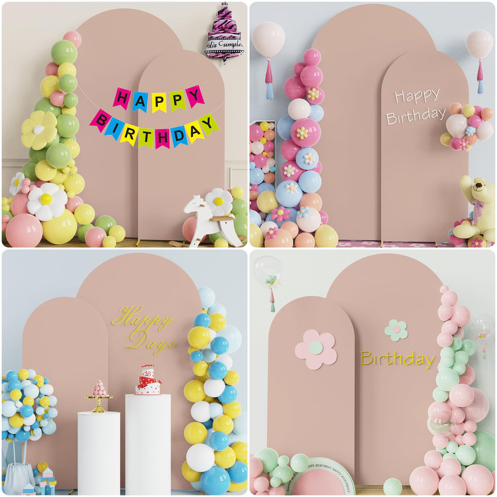 Arch Backdrop Cover 7.2FT, 6FT Nude Arch Covers Stretchy Backdrop