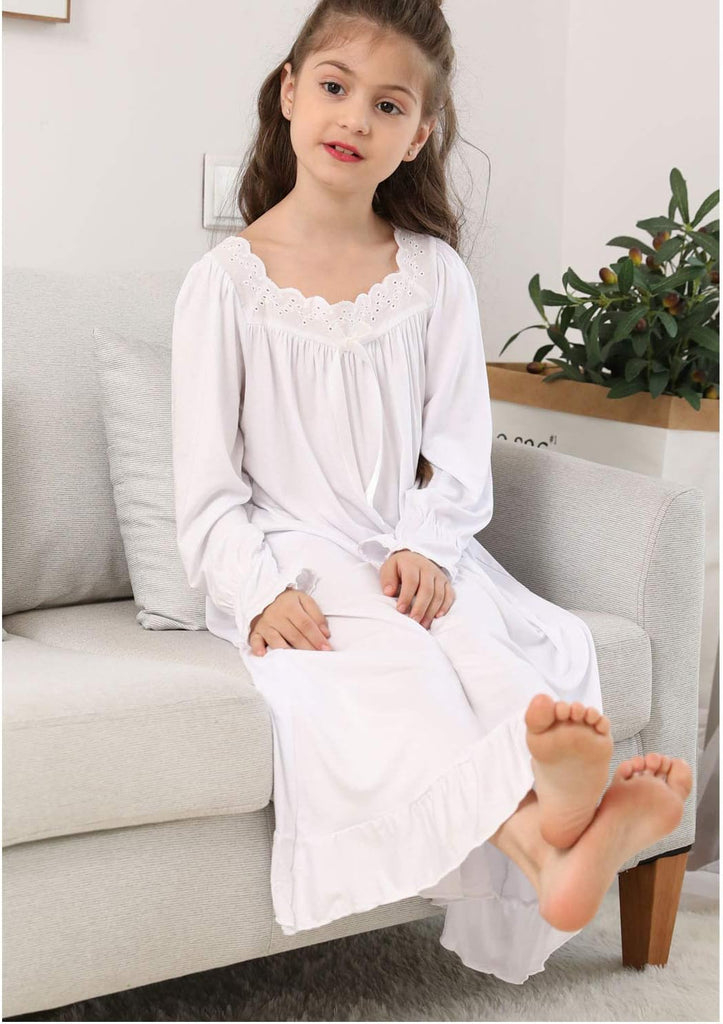 Girls' Princess Nightgowns Lace Sleep Dress Kids Sleepwear