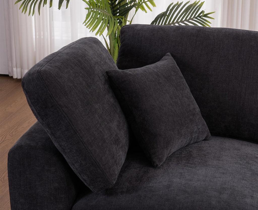 Oversized Modular Sectional Sofa, Couches, Black