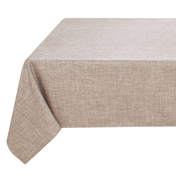 Nature Faux Linen Tablecloth Rectangle 60x102 Inch for 6 Ft Tables