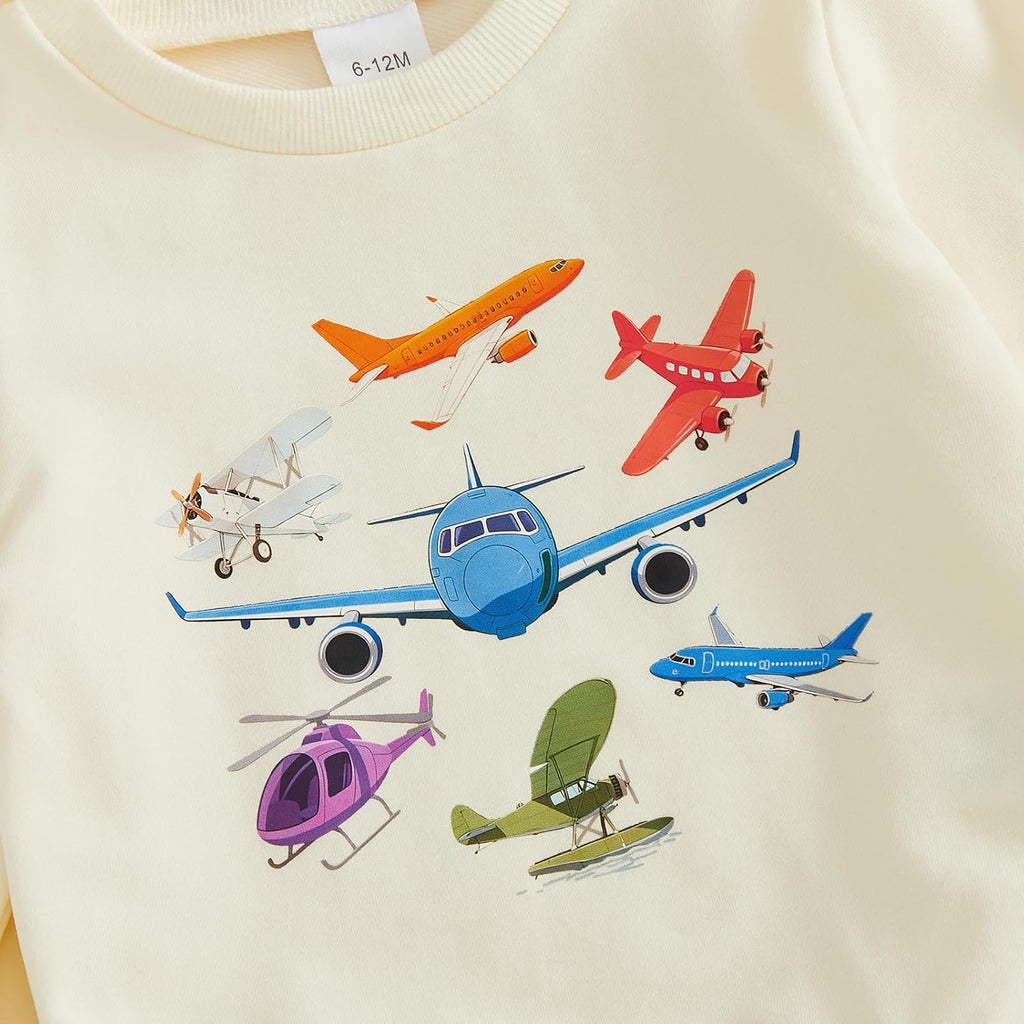 Toddler Baby Boy Fall Winter Clothes Crewneck Sweatshirt and Pants Outfits