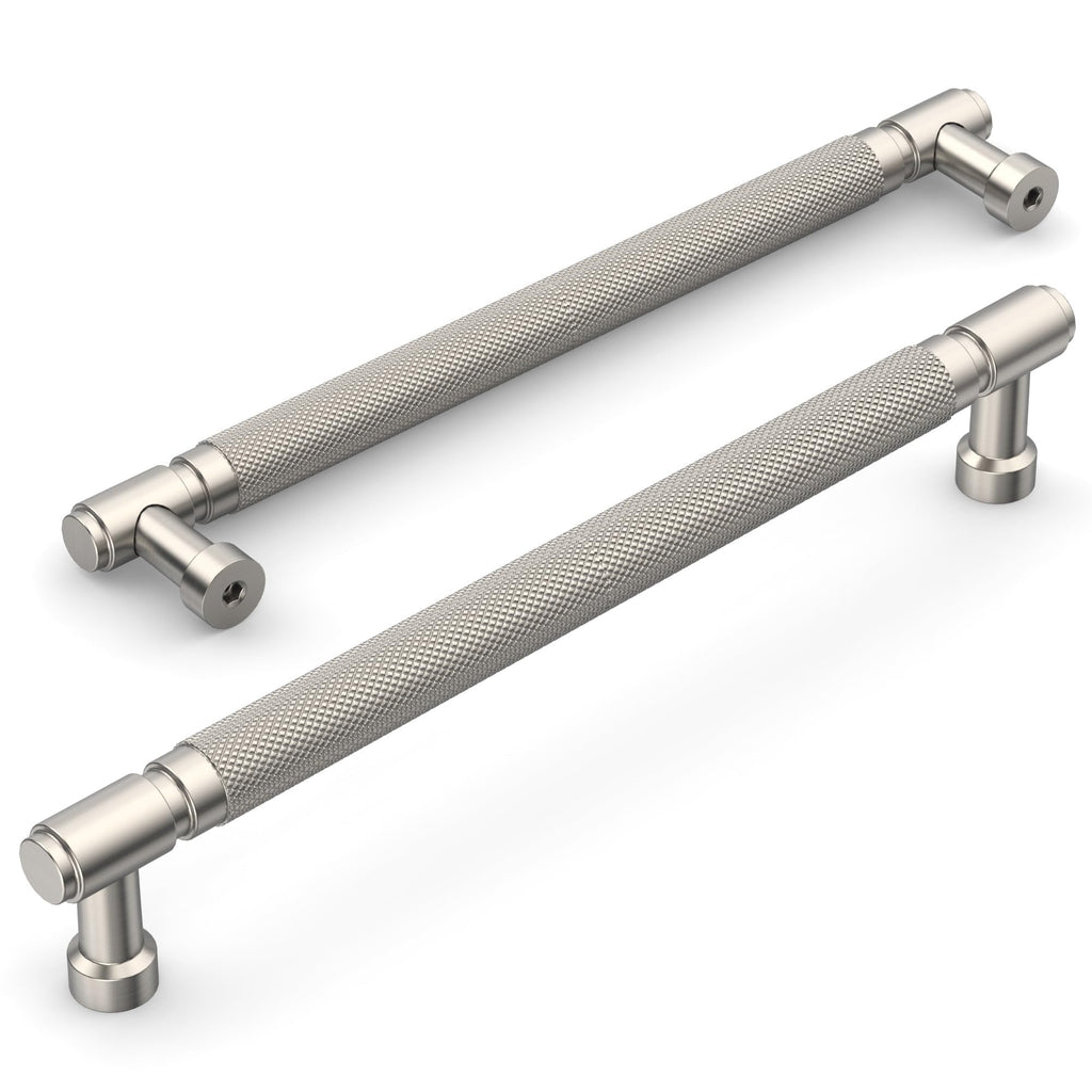 20 Pack Brushed Satin Nickel knurled Cabinet Pulls 7.5"
