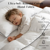Feather Down Fiber Comforter Twin,Premium Ultra-Soft Breathable Comforter High Fill Power Grey Duvet