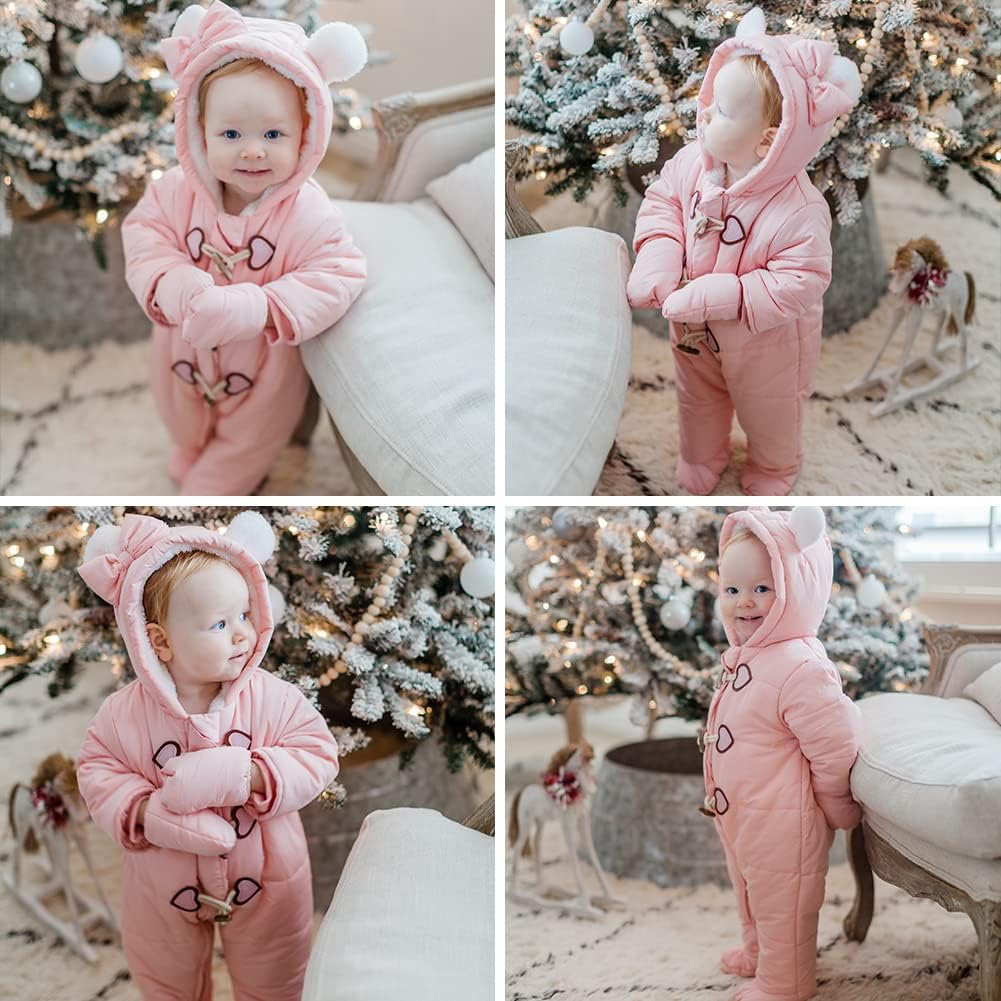 Unisex Baby Footed Winter Snowsuit