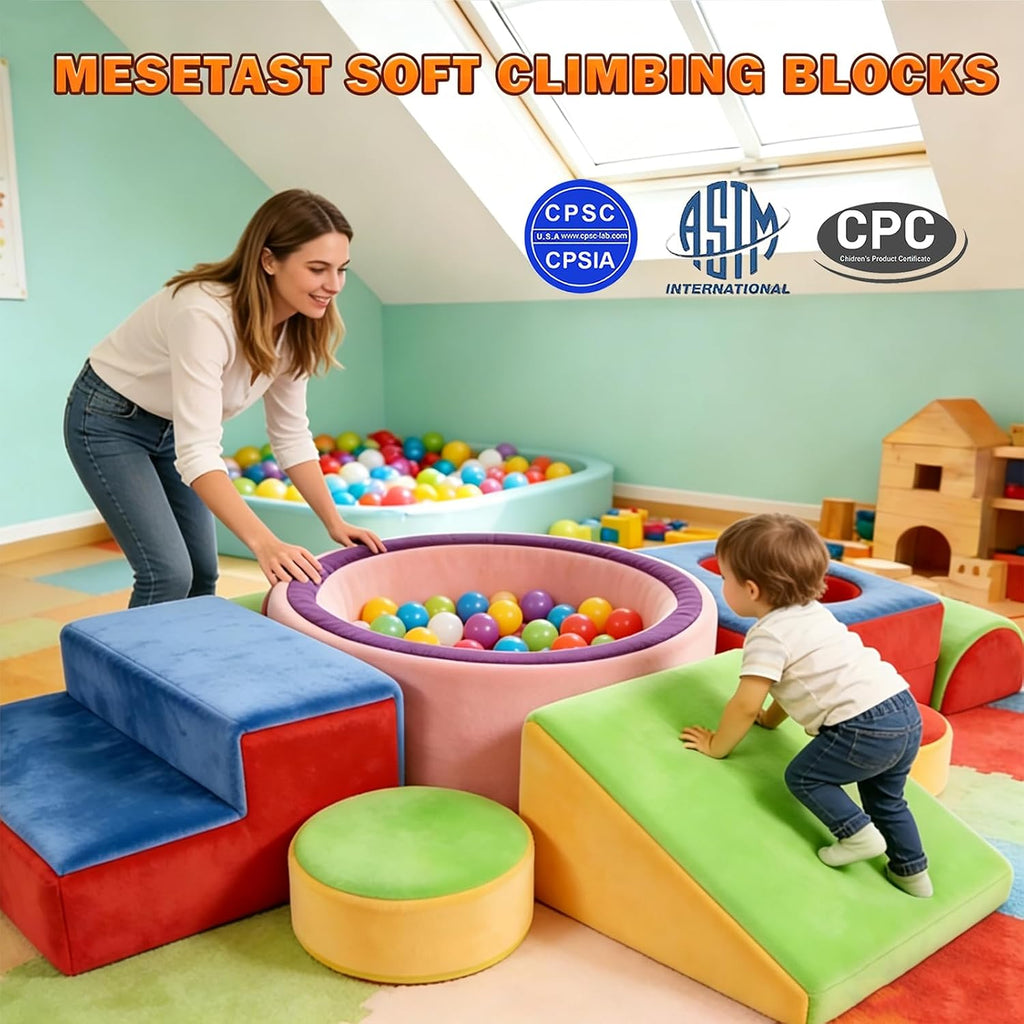 Soft Foam Climbing Blocks for Toddlers, Piece Foam Blocks