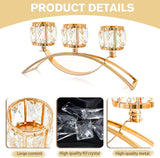 3 Arms Crystal Candle Holders, Arch Candlestick Table Candelabras Centerpieces, Dinning Room, Cabinet Ornaments, Home