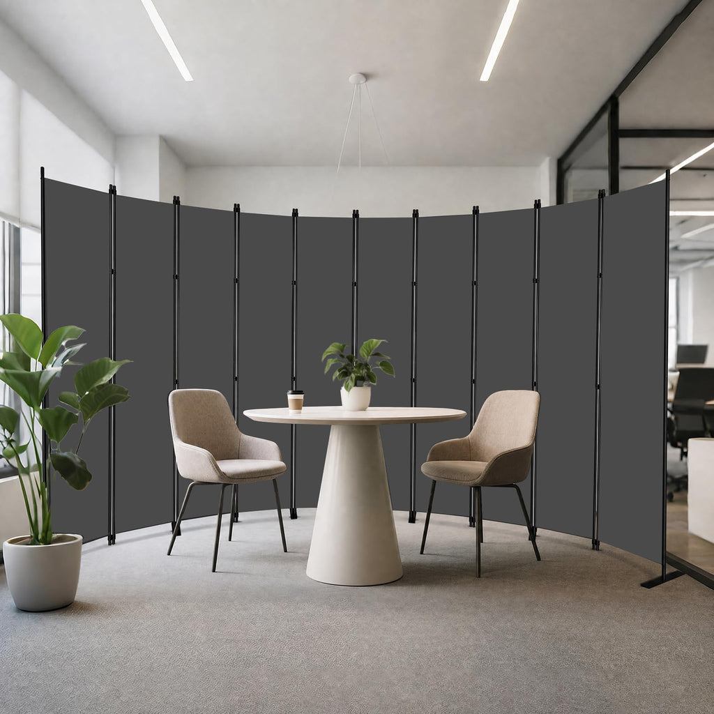 8 Panel Room Dividers 6ft Tall Freestanding Privacy Screen 198'' W