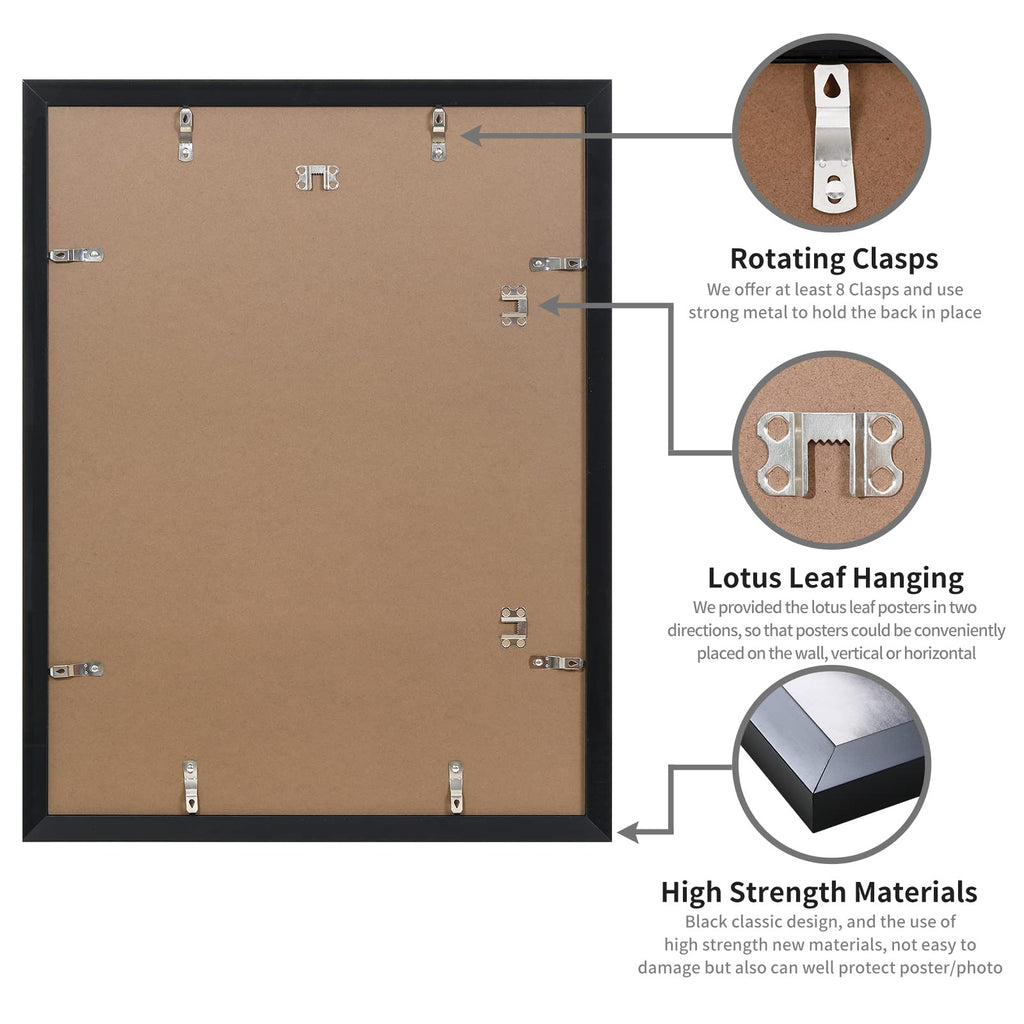 18x24 Poster Frame 2 Pack, Black 18 x 24 Picture Frames