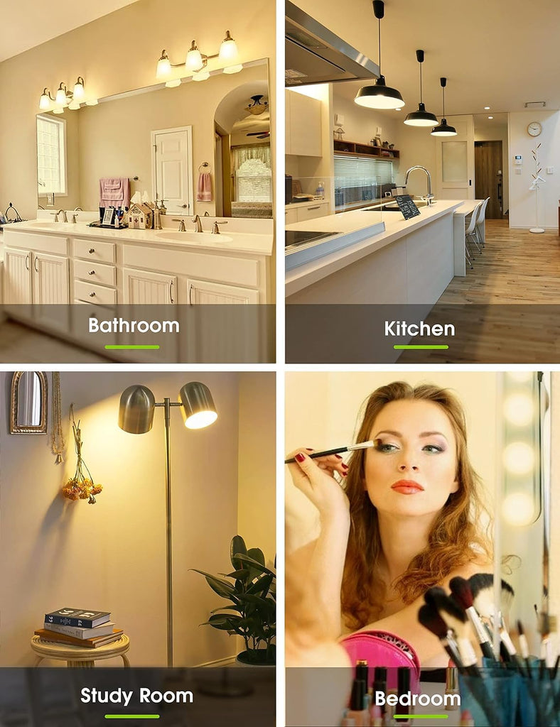 LED Light Bulb G25/G80 Dimmable Flick-Free Matt 6W Frosted Glass CRI95 Warm White 600LM, 60W Equivalent Vintage LED