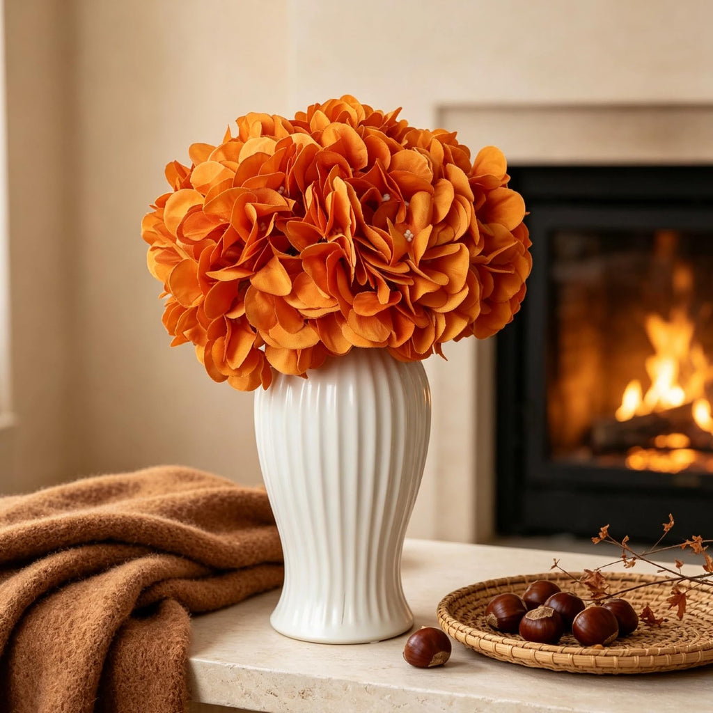 Orange Artificial Bulk with Stems 64 Pcs