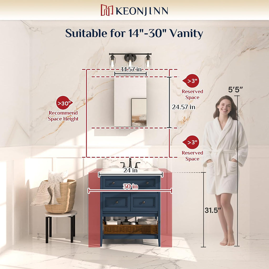 Medicine Cabinet Mirror 14"x24", Adjustable Shelves | Assembly Required, Wall Mount or Recessed, Safe HD Tempered