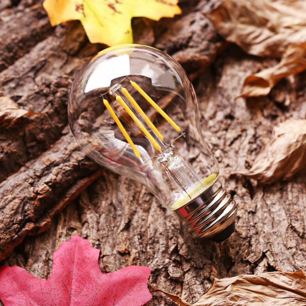 Dimmable Led Edison Bulb A19, 4W Vintage Filament Light Bulb, 40W Incandescent Equivalent, Soft Warm White 2700k, 360