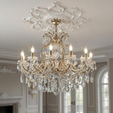 38.6'' Large PU Ceiling Medallion Combination Decorative 2.36'' ID French Style Chandelier Base Ceiling Medallion for