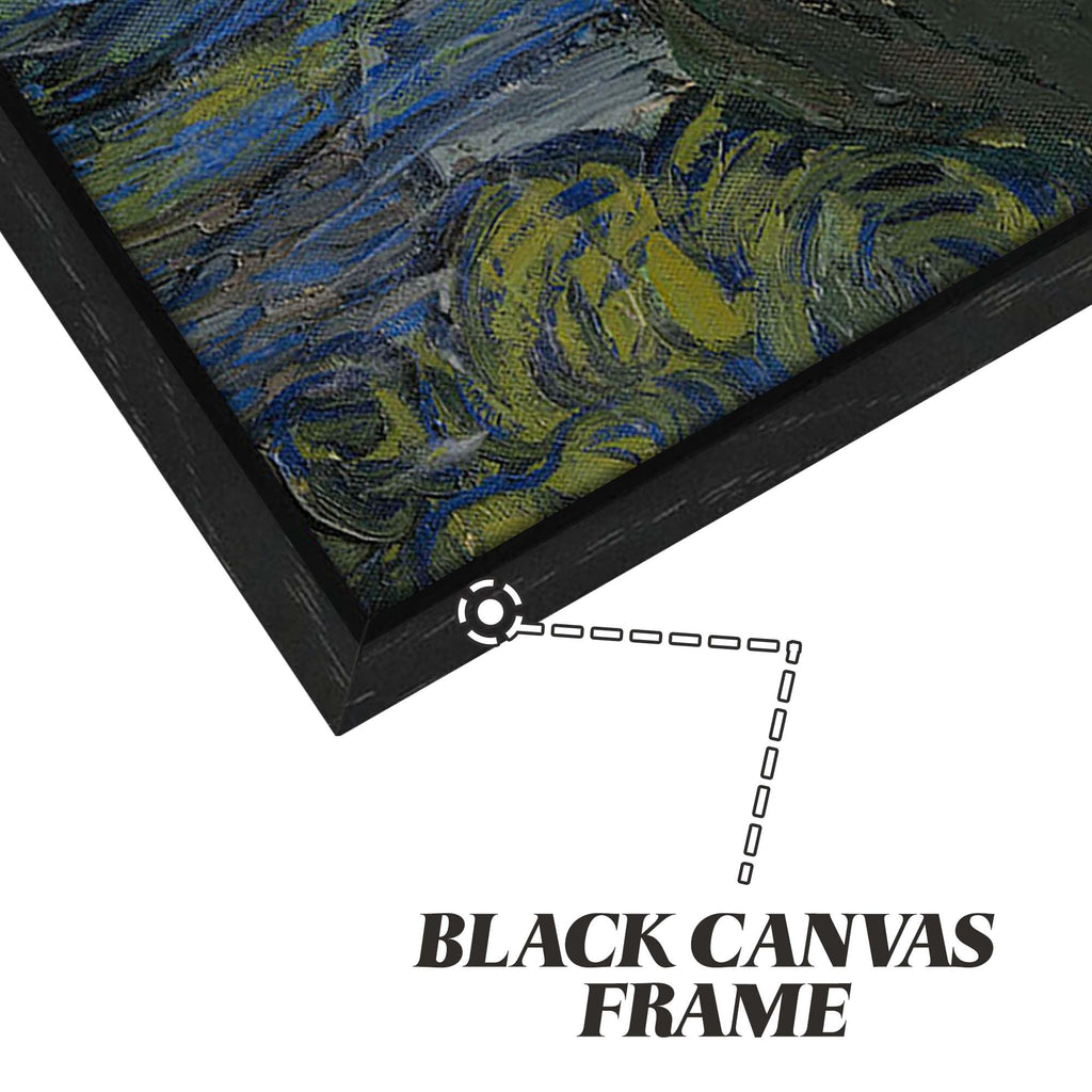 Framed Starry Night Canvas Painting Wall Art Decor 45 x 30 Inch
