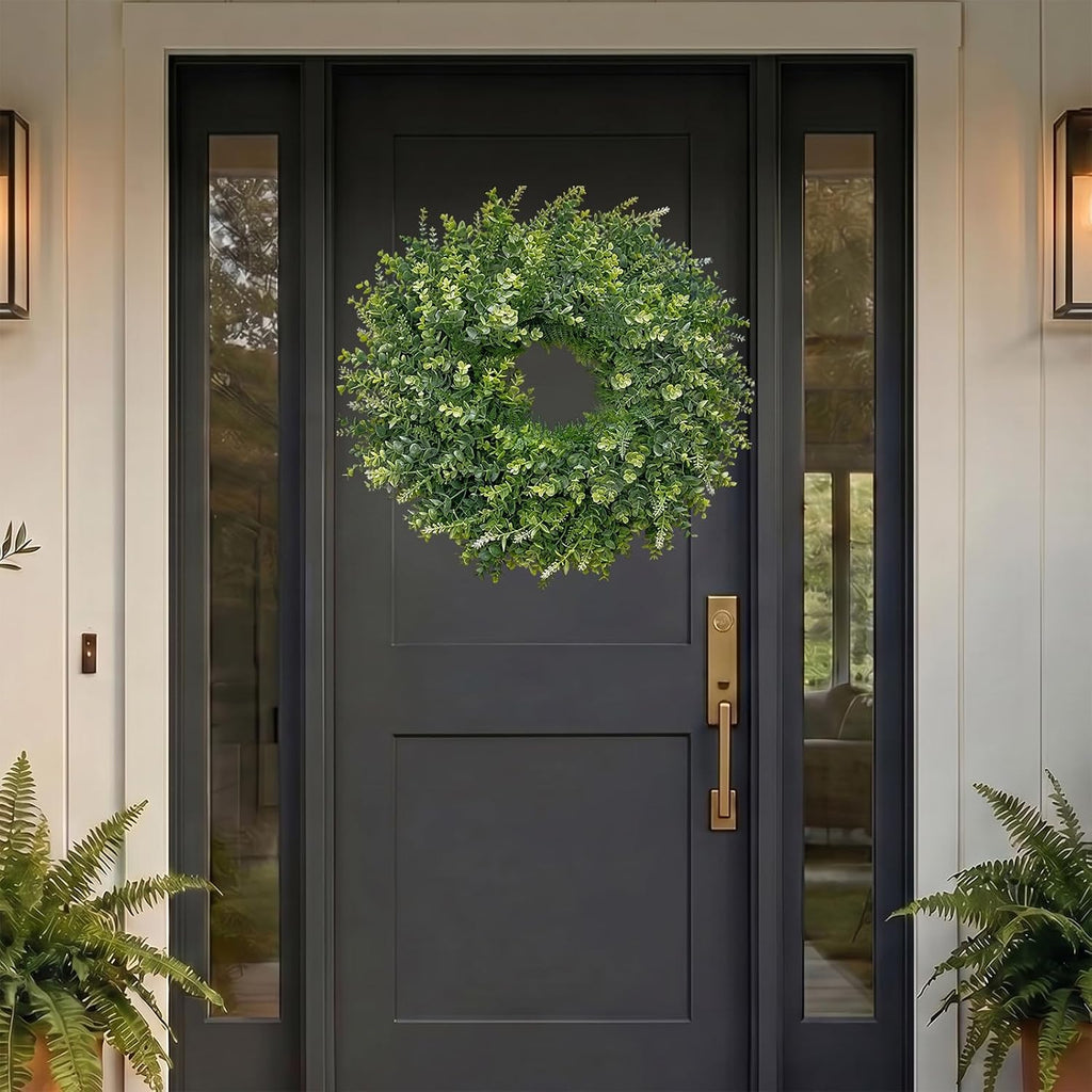 26" Eucalyptus Wreath for Front Door,Artificial All Season Decor