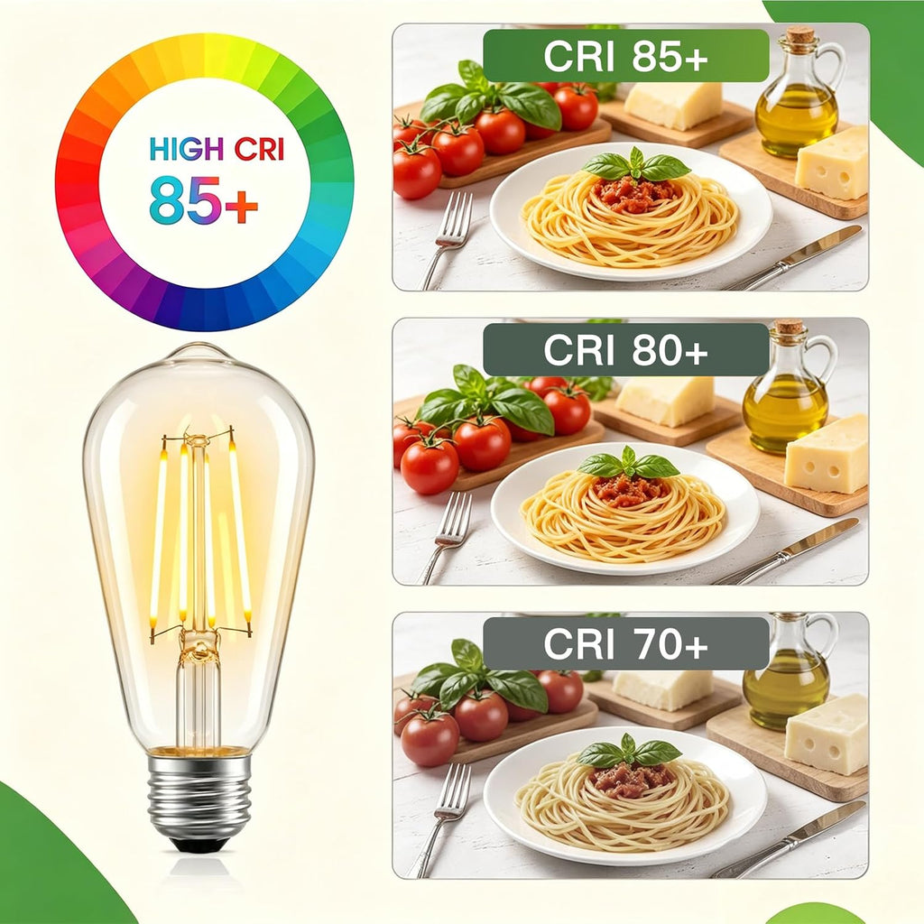 6Pack ST58/ST19 Vintage LED Edison Bulbs