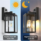 Dusk to Dawn Outdoor Light Fixtures, 2-Pack Sensor Porch Lights, Waterproof Exterior Wall Sconce Lighting Lamp