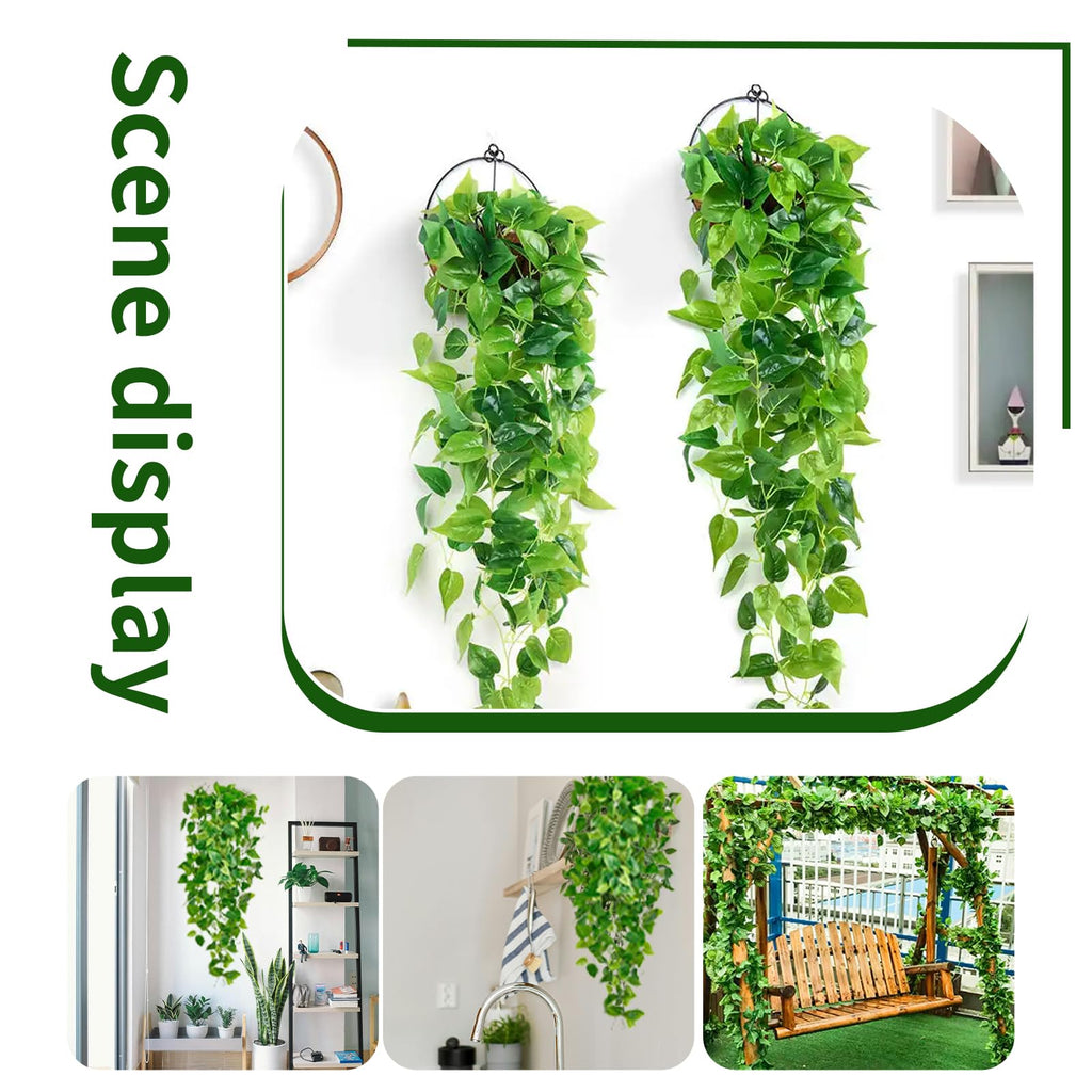Fake Hanging Plants Vines(8pcs)for Room Decor, Artificial Ivy Greenery Garlands Bedroom Living Aesthetic Kitchen