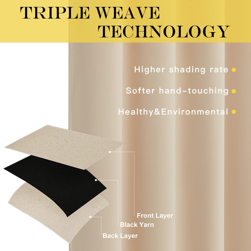 Extra Wide Patio Door Curtain - Energy Smart & Noise Reducing Grommet Thermal Insulated Wide Width Drapes, Sliding