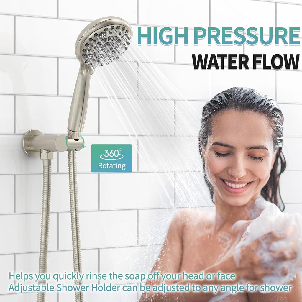 10" Rain Shower Head Shower Faucet Set with Handheld Spray