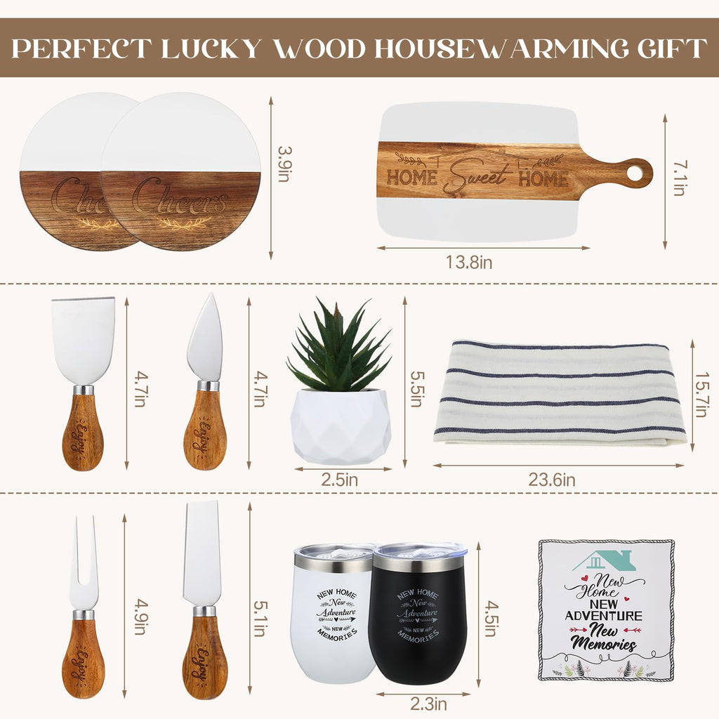 13 Pcs Housewarming Gifts New Home - Housewarming Gift Set for Couple, Warming New Home Basket Idea Gift for Women