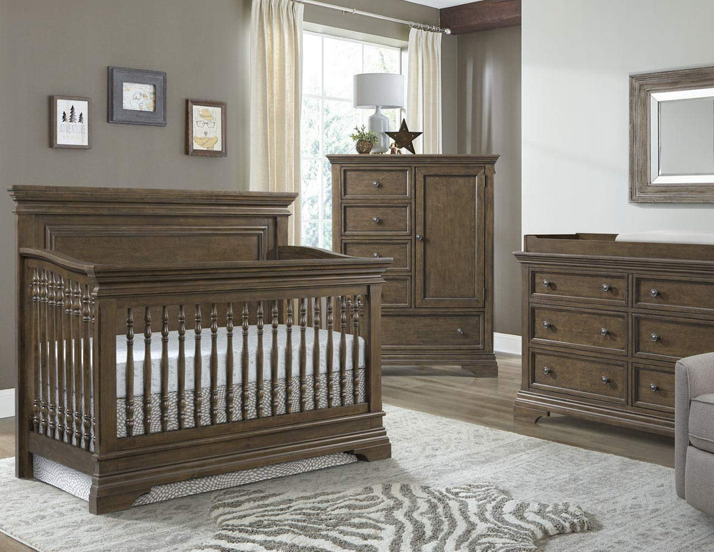 Design Olivia 4 in 1 Convertible Crib, Brushed Rosewood
