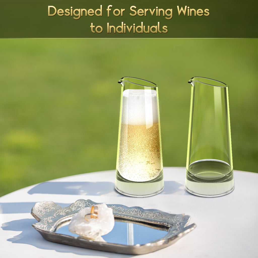 Hand Blown Individual Mini Carafe, Approx 11 oz Single Serve