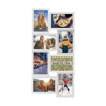 8 Opening White Collage Picture Frame for Wall