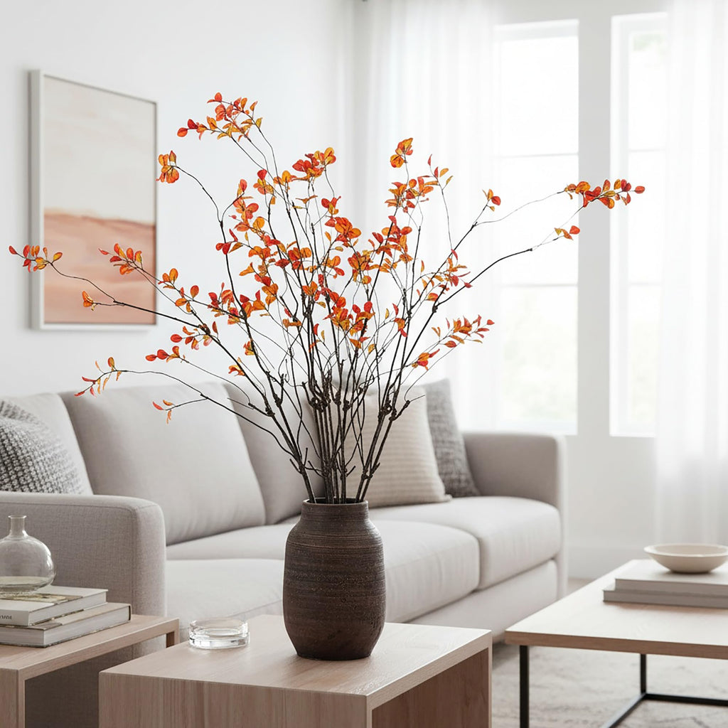 Faux Eucalyptus Stems for Vase, Artificial Greenery Branches 10pcs