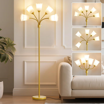 Medusa Floor Lamp, Multi Head Modern Tall Lamp