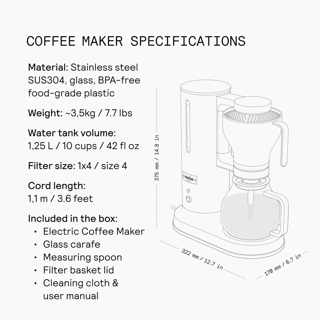 Drip Coffee Maker & Grinder Bundle, 60 Settings, Stainless Steel