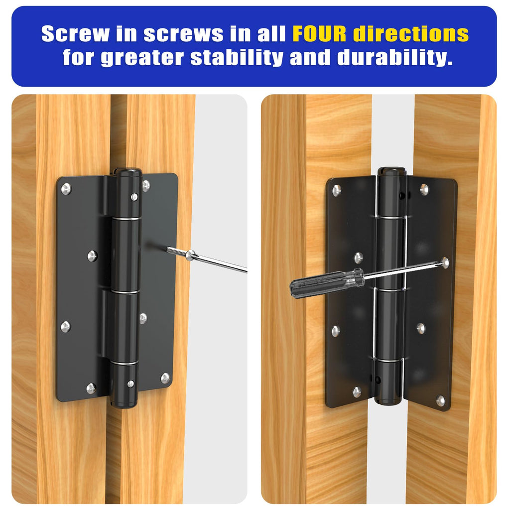 Self Closing Gate Hinges 5-3/4", Non-Adjustable Automatic Closing