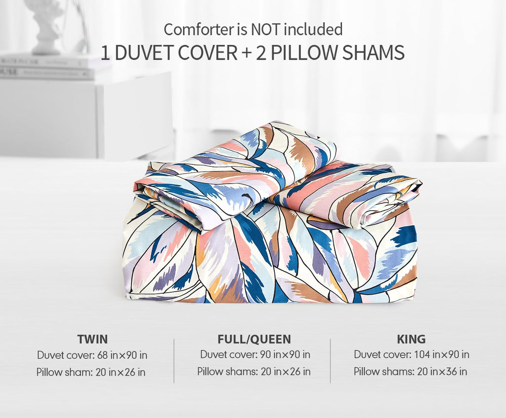 Luxury 600 Thread Count Cotton Sateen Duvet Cover Set, Buttery Soft & Silky Breathable Bedding, Reversible