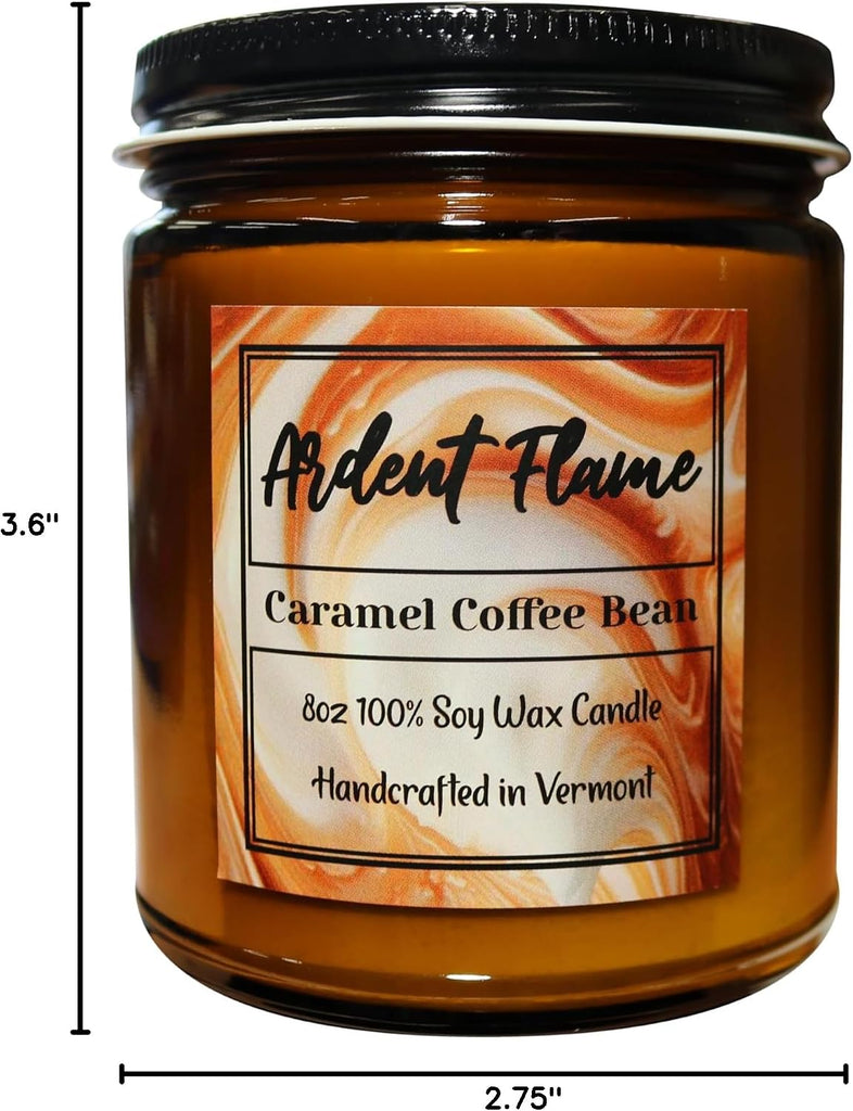 Candles | Caramel Coffee Bean | 100% Natural Soy Wax Candle Decor | Highly Scented | Premium Fragrance | Handmade - Set of 8